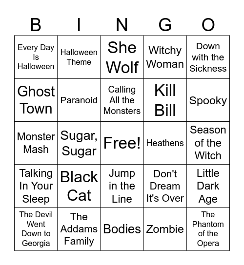 Halloween Bingo #2 Bingo Card