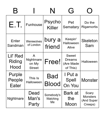 Halloween Bingo #3 Bingo Card