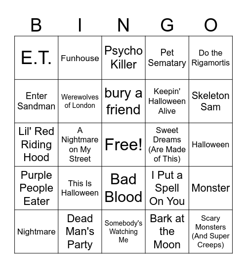 Halloween Bingo #3 Bingo Card