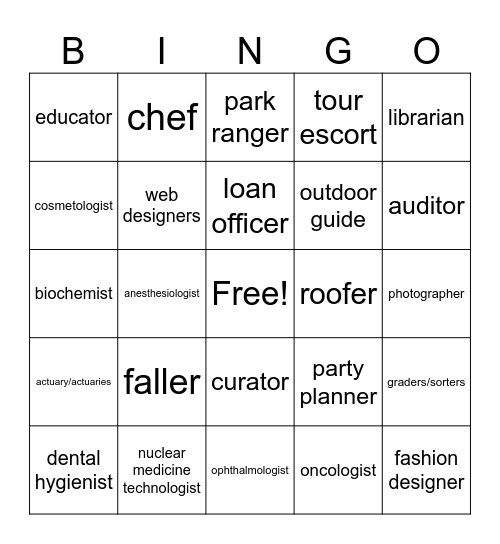 GEAR UP Bingo Card