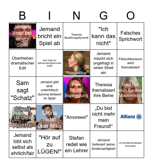 Das ultimative Sommerhaus der Stars Bingo Card