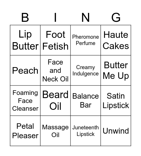 Wine and Cheese Bingo Card