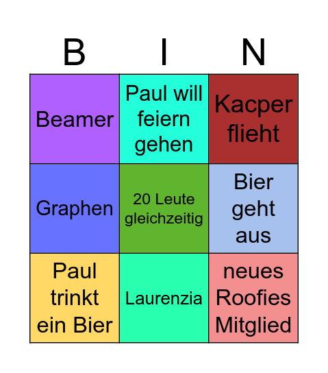 Stammtisch Bingo Card