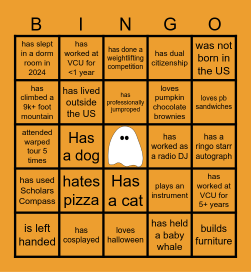 DLP Halloween Bingo Card