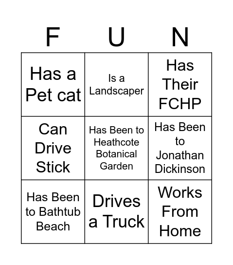 FNGLA Networking Bingo Card