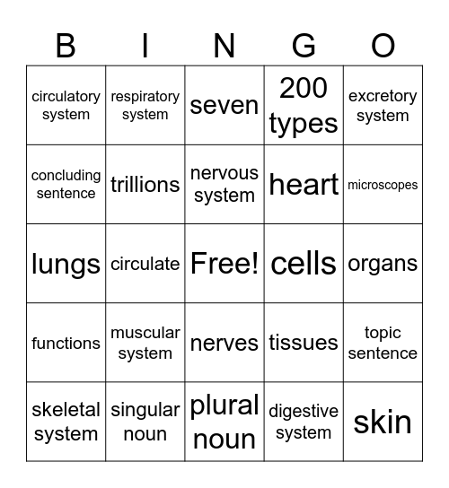 3rd Grade CKLA Unit 3 Lesson 1 Bingo Card