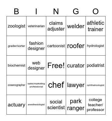 GEAR UP Bingo Card