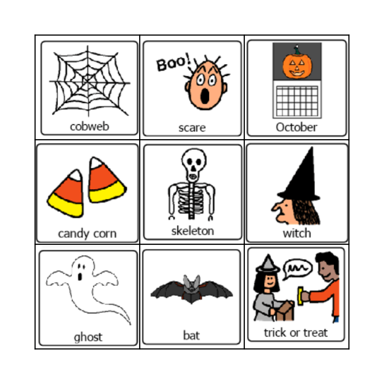 Halloween BINGO Card