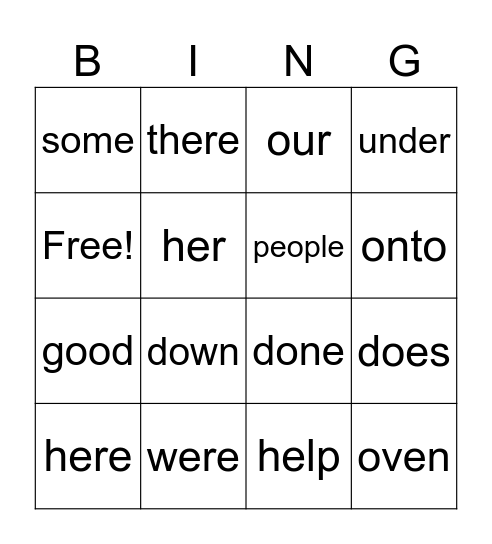 Week 3 Bingo Card