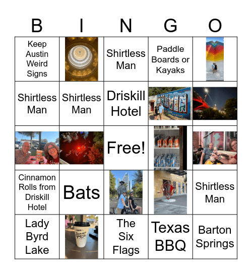 Austin Bingo Card