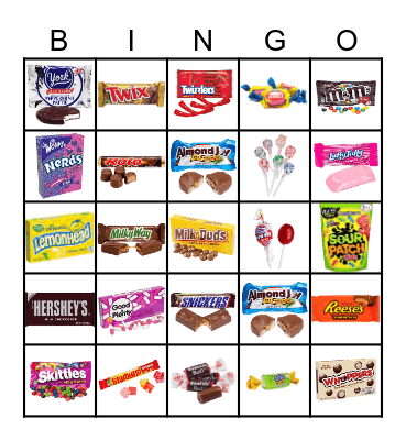 Candy Bingo Card