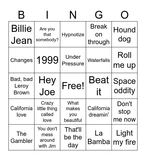 Joe Knows The Dead Bingo Card