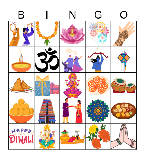 Nutrisystem Diwali Bingo Card