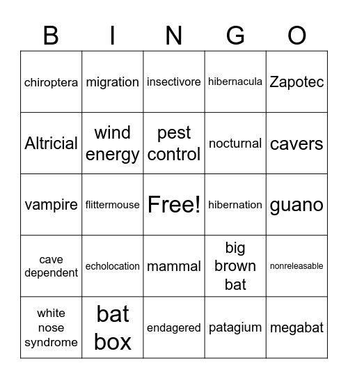 Flappy Hour Bingo Card