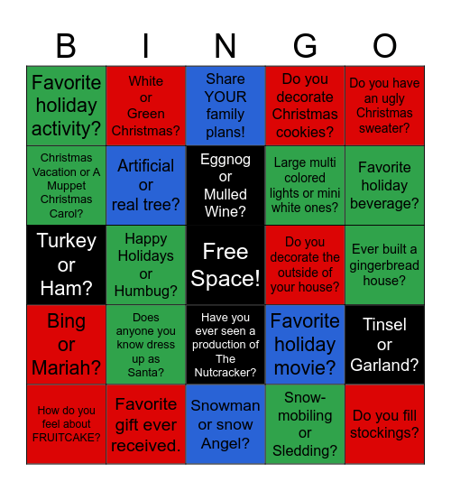 Christmas Bingo Card