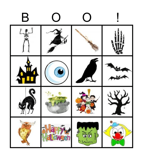 Halloween Bingo Card