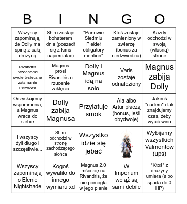 Ostatnie Słowo: Ostatnie Bingo Card