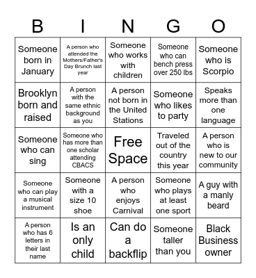 BINGO MIXER Bingo Card