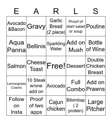 Night Team  Bingo Card
