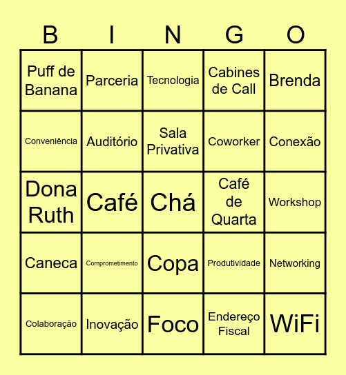 LUSO COWORKING Bingo Card