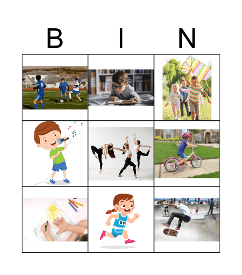 What do you do with your friends? Bingo Card