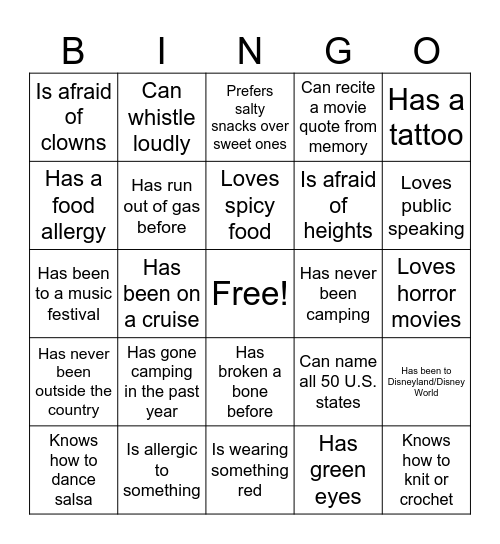 AccuRise Bingo Card