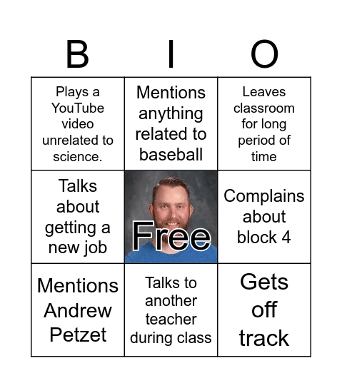 Mueller Bingo Card