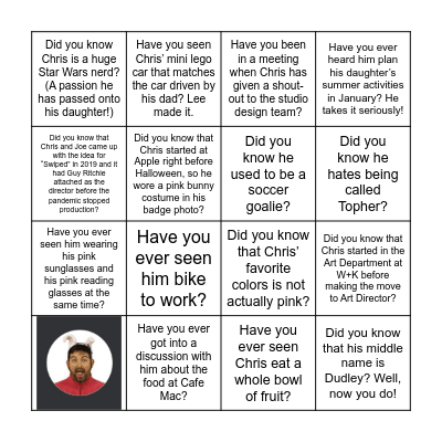 THURMAN BINGO! Bingo Card