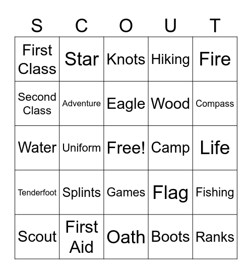 Scout Bingo Card