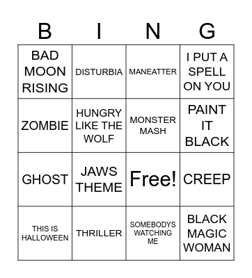 HALLOWWEN BINGO Card