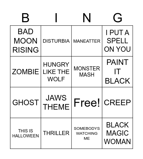 HALLOWWEN BINGO Card