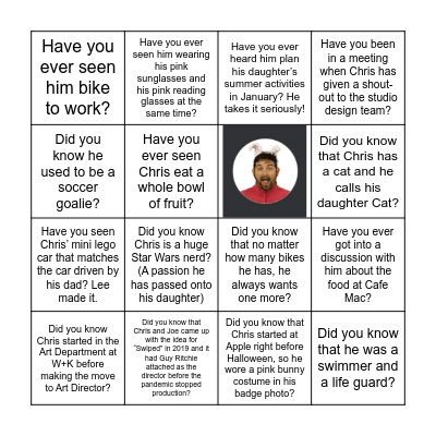 THURMAN BINGO! Bingo Card