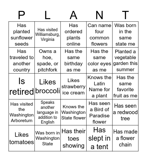 All Church Retreat Bingo Card