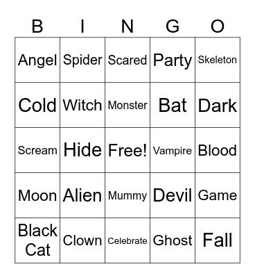 ASL Club Halloween BINGO! Bingo Card