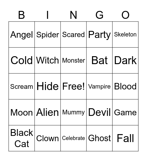 ASL Club Halloween BINGO! Bingo Card