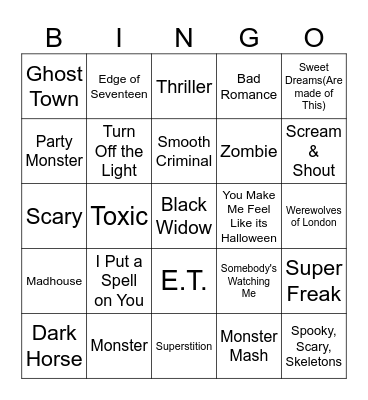 HALLOWEEN MIX Bingo Card