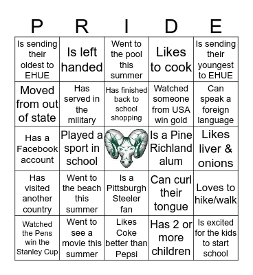 Welcome to Eden Hall  Bingo Card