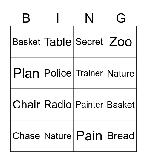 Fake Friends in French Bingo Card