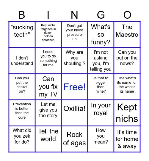 ~ PHILBERT ~ Bingo Card