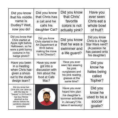 Thurman Bingo! Bingo Card