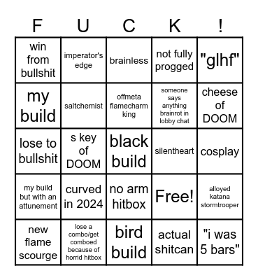 Deepwoken Chimes 10/21/24 - 10/25/24 Bingo Card