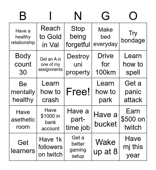 2024 Bingo Card Bingo Card