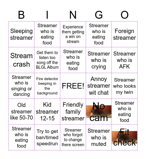 Gago twitch bingo Card