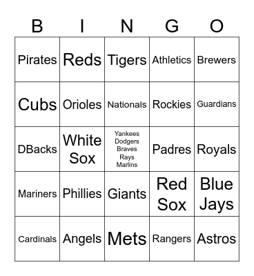 Baseball Bingo! Bingo Card