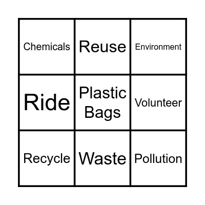 Vocabulary Bingo Card