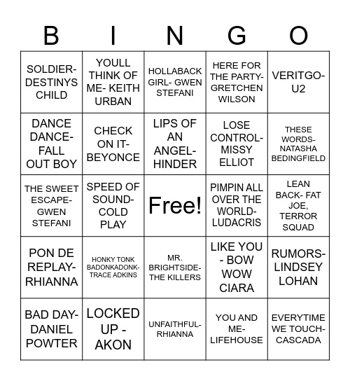 NOW THAT'S WHAT I CALL MUSIC 17-26 Bingo Card