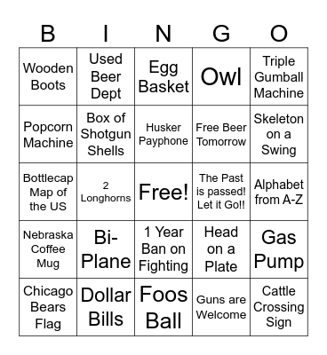 Dive Bar Bingo 2024 Bingo Card
