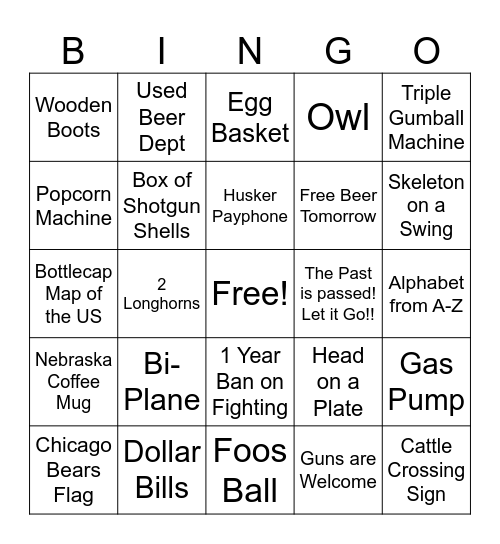 Dive Bar Bingo 2024 Bingo Card