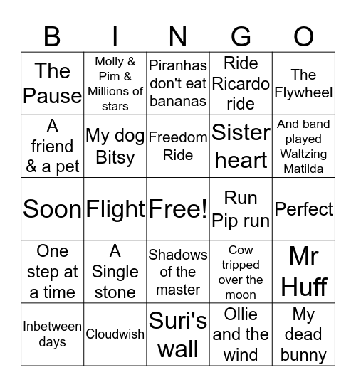 BOOK WEEK Bingo Card