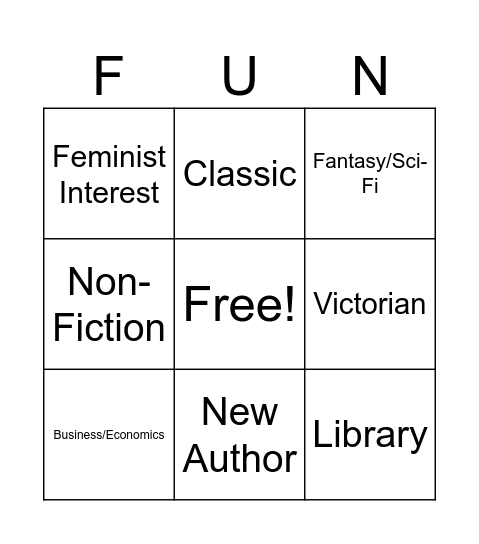 Oct-Nov TBR Bingo 2 Bingo Card